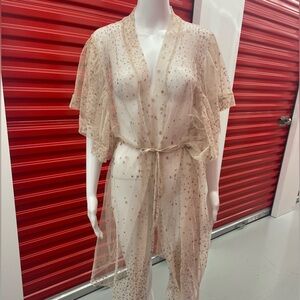 Sheer Star-Patterned Robe